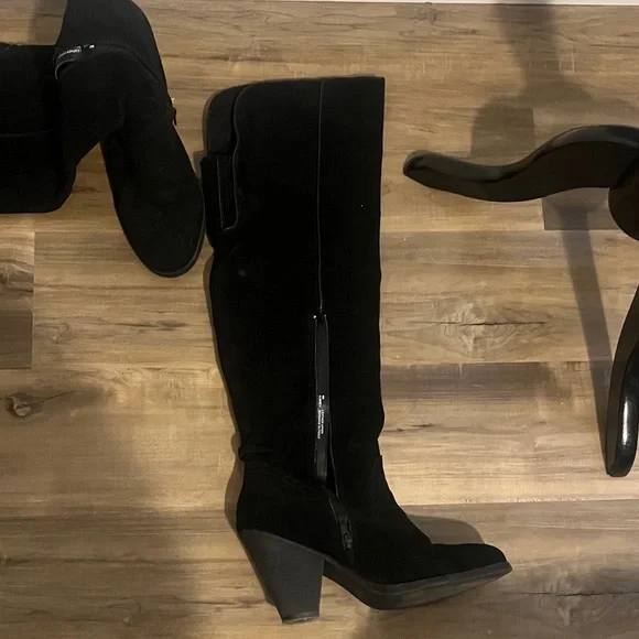 MIA Black Over the Knee Boots - Picture 2 of 8
